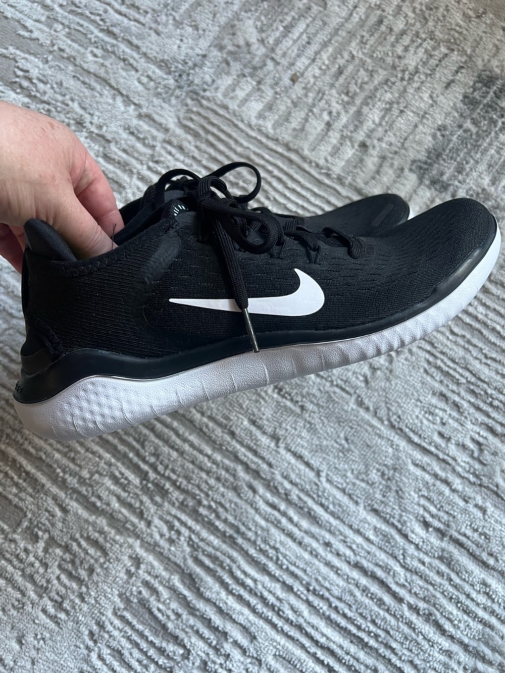 Women’s Nike Free Black and White Running Shoe